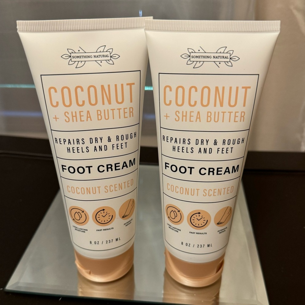 Something Natural Coconut & Shea Butter Foot Cream (2) brand new sealed